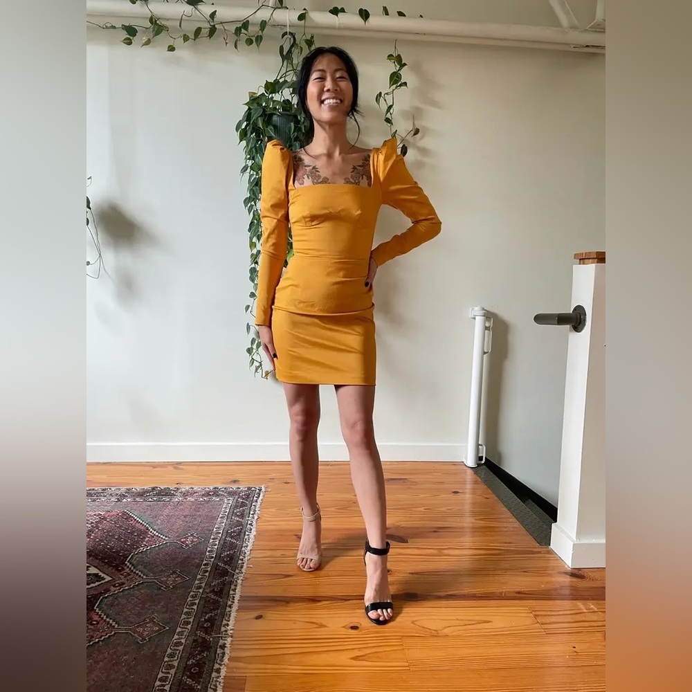 Manning Cartell Victory Lap Mini Dress Mustard Yellow Size 0